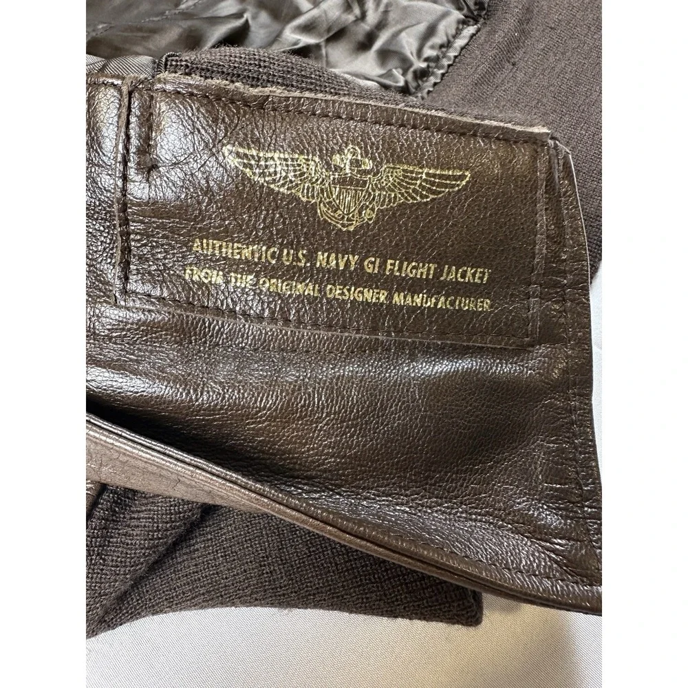 Flight Suits Ltd US‎ Navy G-1 VTG Leather Flight Jacket Size Mens Size 38 Brown